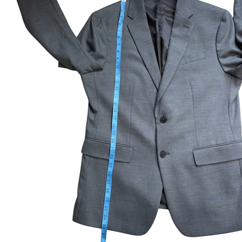 Banana Republic Mens 42R Slim Fit Gray Blazer Suit Jacket‎ Sport Coat Stretch